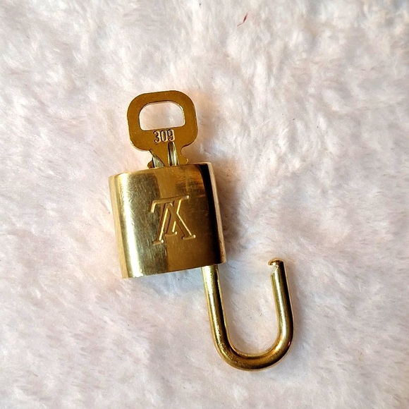 LV Lock w/Chain #309 - Picture 5 of 6